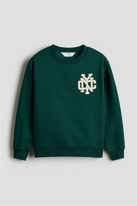 Dark green/NYC Sweatshirt with Printed Motif for kids | H&M CA