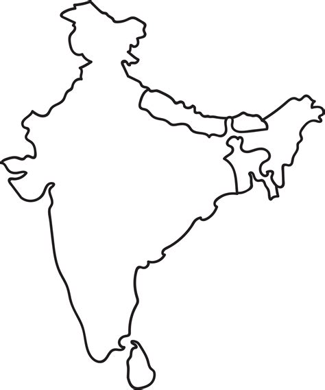 India Map Outline PNGs for Free Download