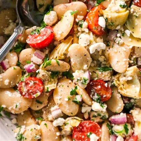 Mediterranean White Bean Salad- Must Love Garlic