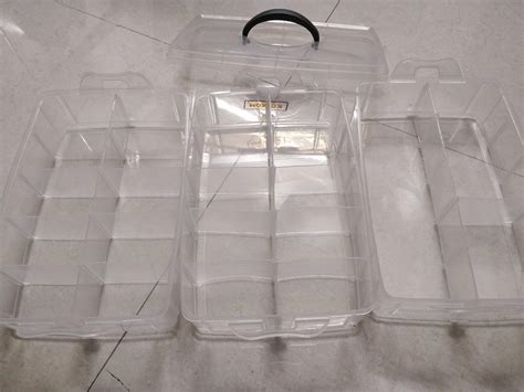 Klaxon Multipurpose Plastic Storage Box Organizer with 3 Trays ...
