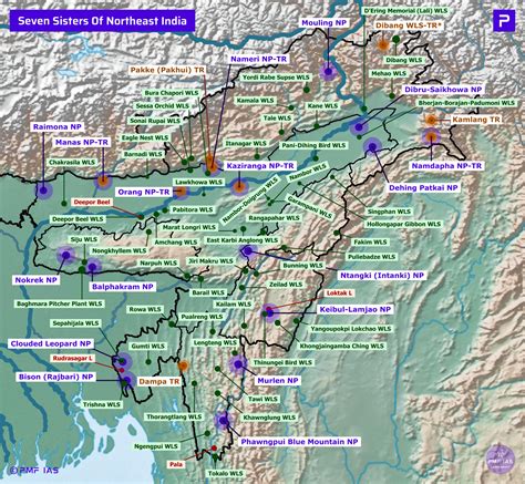 Uttar Pradesh National Parks, Tiger Reserves, Wildlife Sanctuaries & Ramsar Sites - PMF IAS