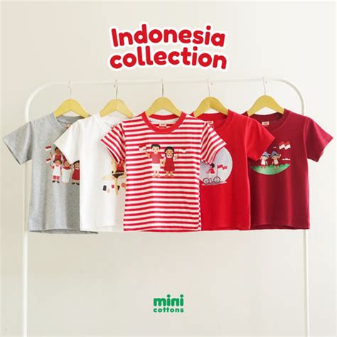 Promo Mini Cottons Kaos Merdeka 17 Agustusan 1-12 Tahun - Merah Cabe, 3 ...