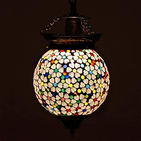 Buy earthenmetal Spherical Shaped Glass Pendant/Hanging lamp for Living ...