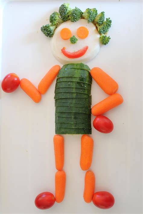 Fun with food - Veggie man! Use aroniaberries for the eyes. Food Art ...