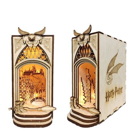 RCB002 Quidditch Cup Book Nook Diagon Alley Series DIY Book Shelf Inse ...