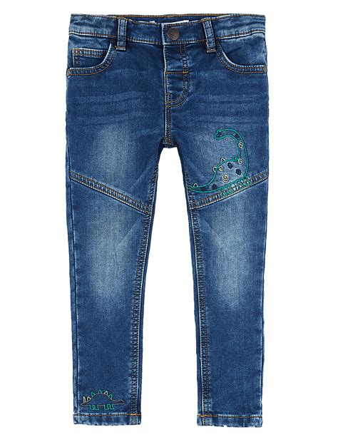 Buy Embroidered Dinosaur Jeans (2-7 Years) at Marks & Spencer
