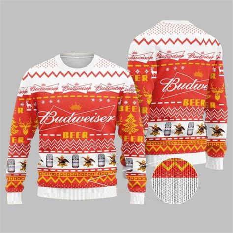 Budweiser Ugly Christmas Sweater - gullprint.com