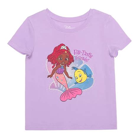 Disney's Ariel Baby & Toddler Girl "Fin-Tastic Friends" Sparkle Graphic ...
