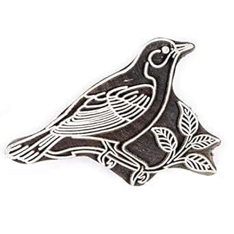 Ravaiyaa - Attitude is everything Bird Shape Wood Print Henna Blocks ...