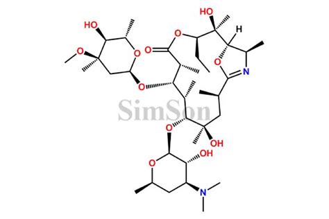Erythromycin A 9,11-Imino Ether | CAS No- 161193-44-8 | Simson Pharma ...