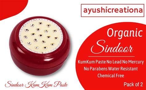ayushicreationa Organic Sindoor KumKum Paste No Lead No Mercury No ...