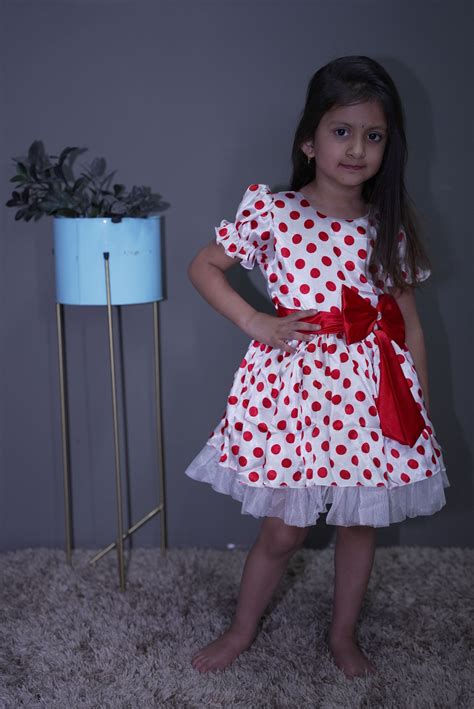 Kids polka dot frock KW047 – MIKHU