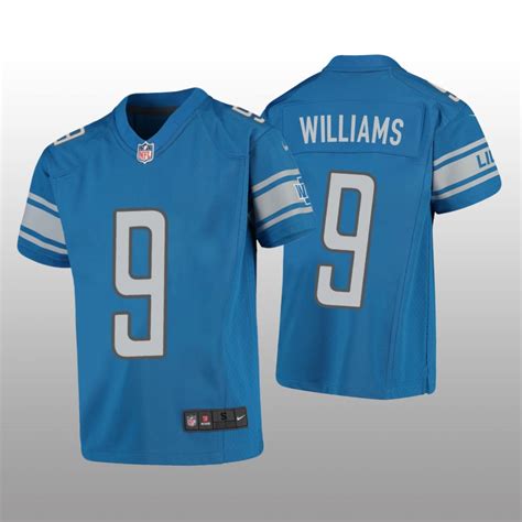 Detroit Lions Jameson Williams Blue Jersey Game – Youth – KatinatSports ...