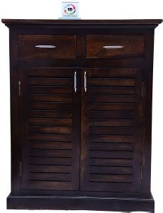 Santosha Décor Solid Sheesham Wood Shoe Rack with Drawer (Dark Walnut ...