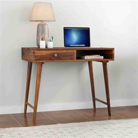 Malabar Study Table with 1 Drawer – Shekhawati Crafts