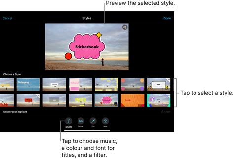 Change the style of a Magic Movie or storyboard project in iMovie on ...