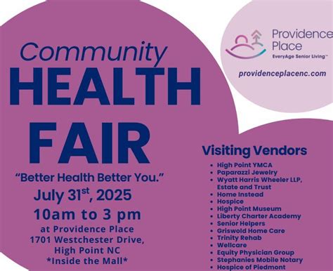 Community Health Fair, 1701 Westchester Dr, High Point, NC, United ...