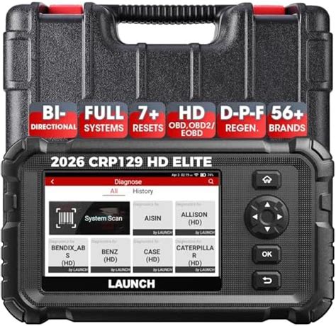 Launch CRP 129 HD Heavy Duty Truck Scanner, Full System Diesel ...