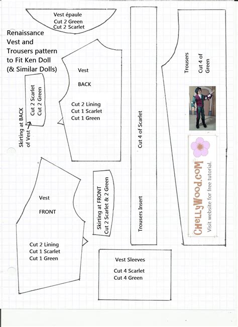 Printable Diy Barbie Clothes Patterns - Printable Learning Sheets