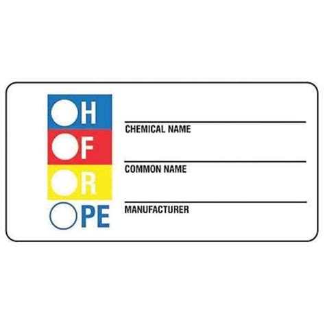 Badger Tag & Label Label, Chemical Name_Common Name_Manufacturer ...