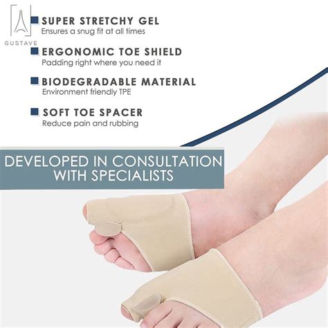 Buy Gustave 2pcs Big Toe Bunion Splint Straightener Corrector Foot Pain ...