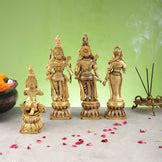 Buy Divine Handcrafted Superfine Brass Ram Darbar Set 12 inch ...