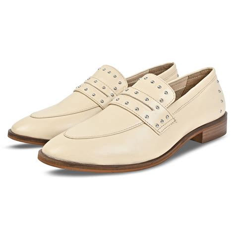 Loafer with Rivets - Cream – The CAI Store