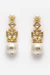 Buy Gold Plated Pearls, Stones Kundan And Drop Necklace Set by Dugran ...