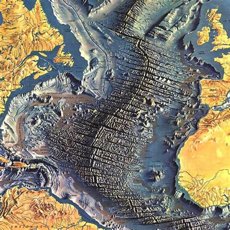 North Atlantic Ocean Floor Map North Atlantic Ocean Seafloor Map