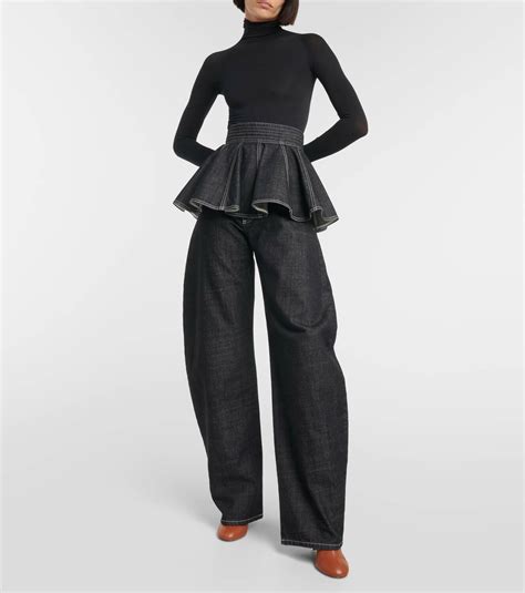 Alaïa High-rise barrel-leg jeans ALAÏA