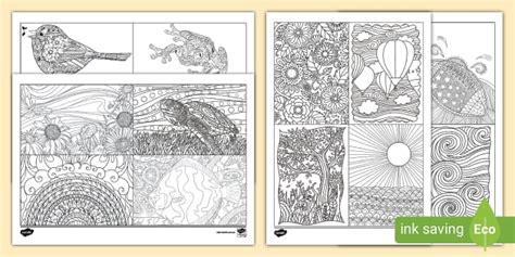 NAPLAN - Mini Mindfulness Colouring Sheets