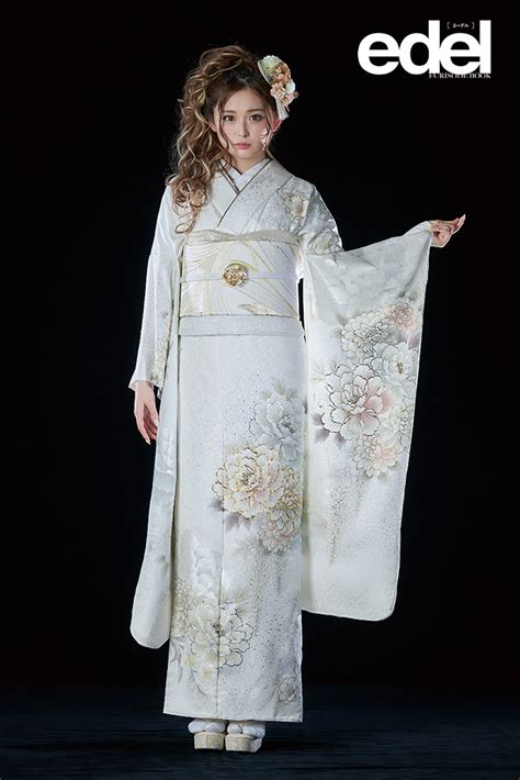 edel E409 #白 #灰色 #white #gray 振袖 | 名古屋・岐阜の成人式ならハタチの振袖 アンジュ