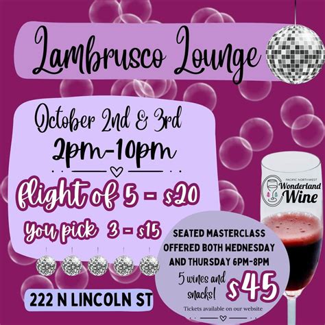 LAMBRUSCO LOUNGE, 222 N Lincoln St Unit 102, Port Angeles, WA, United ...