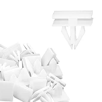 20PCS Rocker Panel Moulding Rivets Clips, White Nylon Moulding Clips ...
