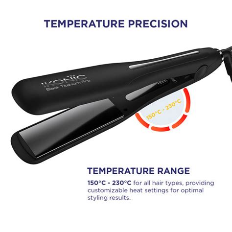 Ikonic Professional Black Titanium Pro Hair Straightener – Indicrest.com