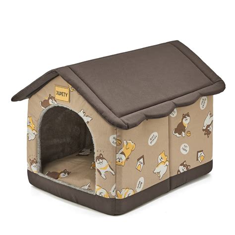 Jiupety Cozy Pet Bed House, Indoor/Outdoor Pet House, XL Size for ...