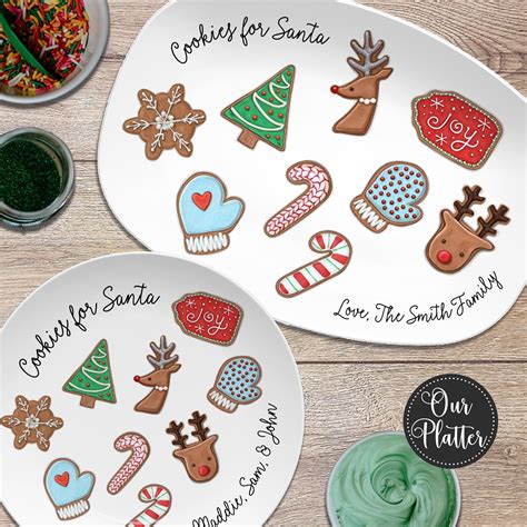 Cookies for Santa Personalized Plate Keepsake Family Tradition Cookies ...