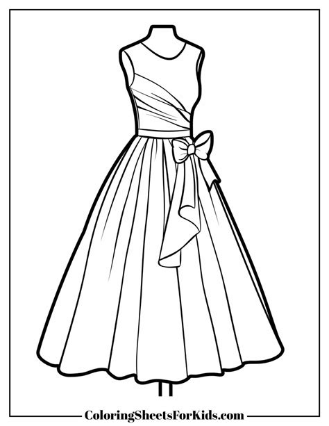 Dress Coloring Pages (Free PDF) - Coloring Sheets For Kids