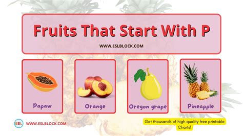 Popular Fruits that Start with P