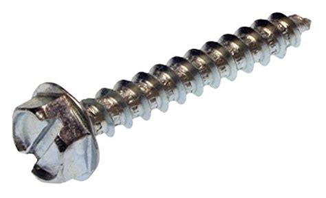 Metallics Fasteners JDS181 Hd Zinc Indented Slotted Hex Washer Screw ...