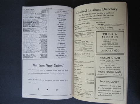 Telephone Directory Newton [New Jersey] and Nearby Points, June 1948 by ...