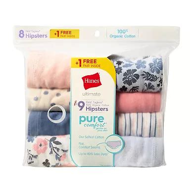 Girls Hanes® 8+1 Bonus Pack Ultimate Pure Comfort Organic Cotton ...