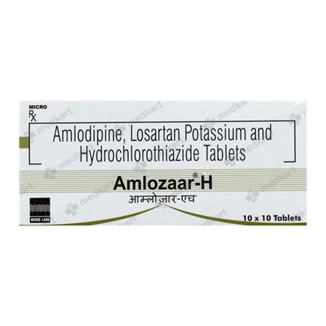 AMLOZAAR H TABLET 10'S, Price, Composition & Generic Alternatives - Medkart