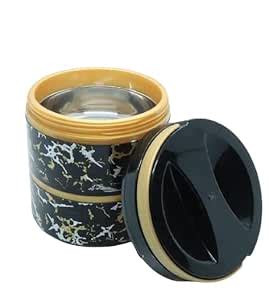 Buy NIC Enterprises 2 Container Lunch Box Stainless Steel Round Shape ...