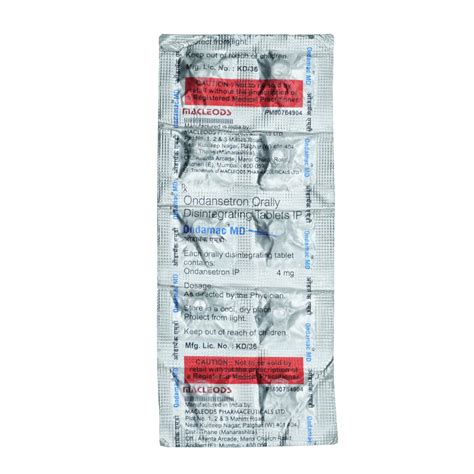 ONDAMAC MD TABLET | Uses, Side Effects, Price | Apollo Pharmacy