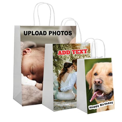 Custom Photo Gift Bags With Handles (3 Sizes Avalable)- Sub-pressions - Etsy