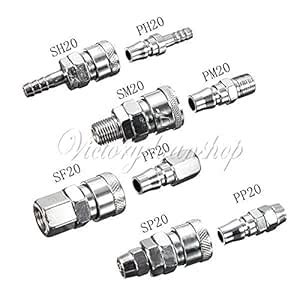 Buy 5Pcs Quick Release Coupler Connector Air Line Hose Coupling ...