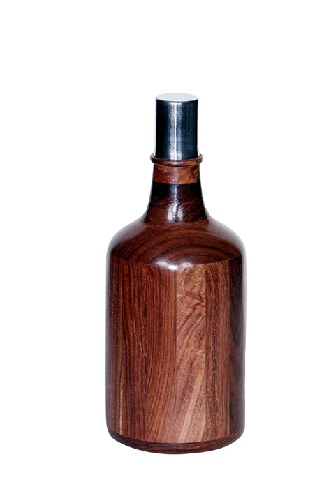 Tramp & Badger Hand Crafted Sheesham Wooden Beautiful Money Bank Bottle ...