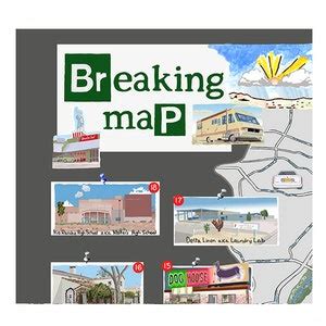 Buy Breaking Bad Map Illustration Print Fan Art TV Television Hollywood ...