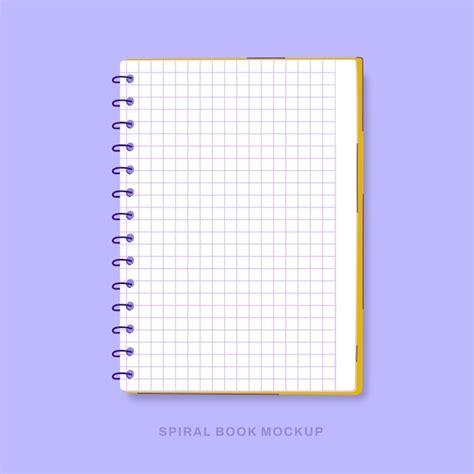 Flat design spiral book mockup | Free Vector